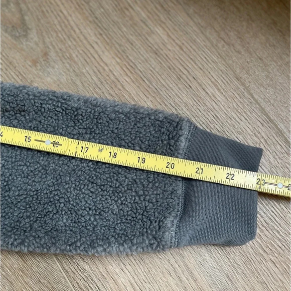 American Eagle Hoodie Sweatshirt Sherpa Fleece Men’s Color Block Black Green S - Picture 8 of 9